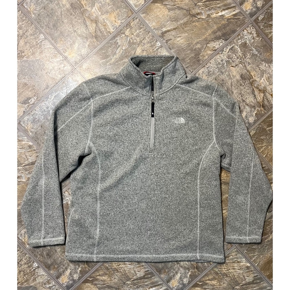 The North Face Quarter Zip Fleece Mens XL Grey Gordon Lyons Pullover